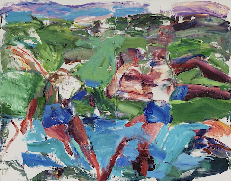 Sebastian Hosu: Afternoon I, 2020, Öl auf Leinwand, 220 x 280 cm 

